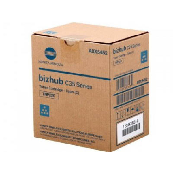 Toner KONICA-MINOLTA TNP22C Bizhub C35 cyan 5.200p.