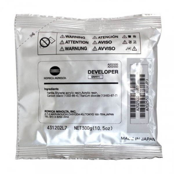 Revelador KONICA_MINOLTA DV411: BizHub C223 C283 C363 C423 300g. (A202500) Revelador KONICA_MINOLTA DV411: BizHub C223 C283 C363 C423 300g. (A202500)