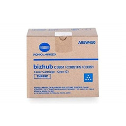 Toner KONICA-MINOLTA TNP49C:  Bizhub C3851 Cyan C3351 12.000p.