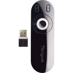 Presentador TARGUS puntero láser 2.4GHz USB color negro/gris, Win/Mac