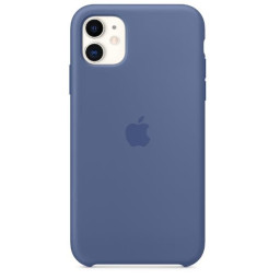 IPHONE 11 SILICONE CASE LINEN BLU