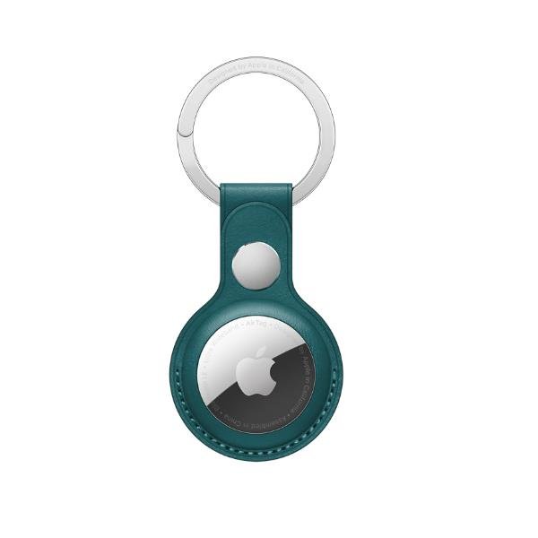 AIRTAG LEATHER KEYRING FOREST GREEN