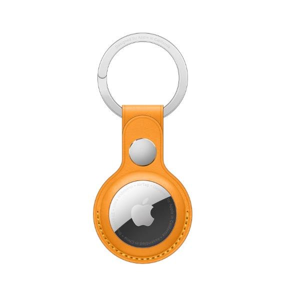 AIRTAG LEATHER KEYRING CALIF POPPY AIRTAG LEATHER KEYRING CALIF POPPY