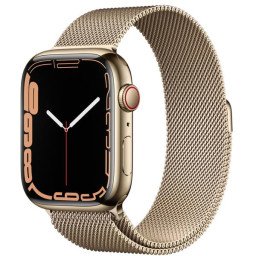 APPLE WATCH S7 45 GOLD SS GD ML CEL