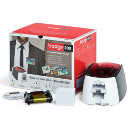 Impr.tarj.ID EVOLIS Badgy200 Simplex USB 1 ribbon YMCKO+100 tarj.PVC+software Badge Studio