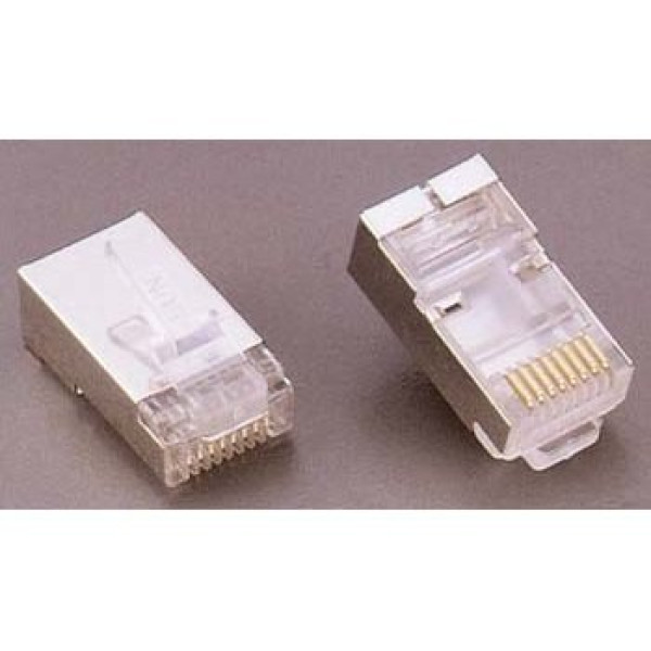 Conector RJ45 cat.5e Macho plástico (8P/8C) para latiguillos