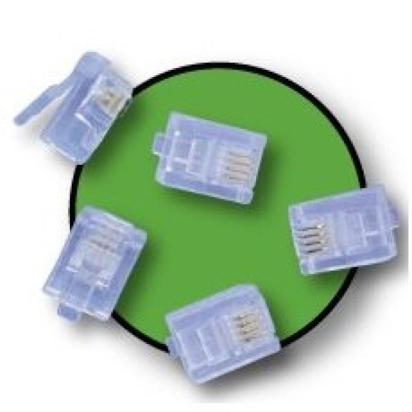 Conector RJ11M 6vías 4contactos teléfono