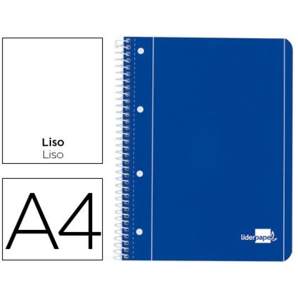 Cuaderno LIDERPAPEL espiral A4 micro jolly 5mm,140h,75gr,tapa carton entrecolado 1,5mm Cuaderno LIDERPAPEL espiral A4 micro jolly 5mm,140h,75gr,tapa carton entrecolado 1,5mm