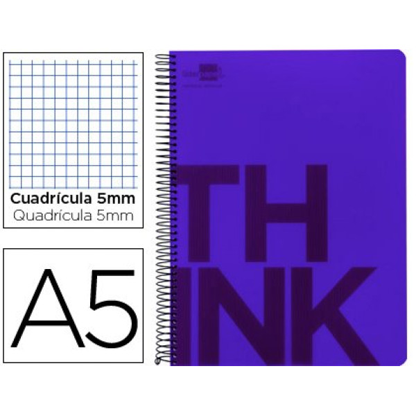 Bloc LIDERPAPEL espiral A5 micro Think 160h. 70g 5mm 5 bandas Bloc LIDERPAPEL espiral A5 micro Think 160h. 70g 5mm 5 bandas