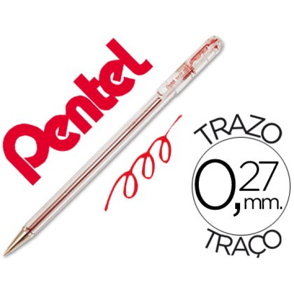 Boligrafo PENTEL BK-77b rojo Boligrafo PENTEL BK-77b rojo