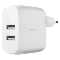 DUAL USB-A CHARGER 12W X2 WHT
