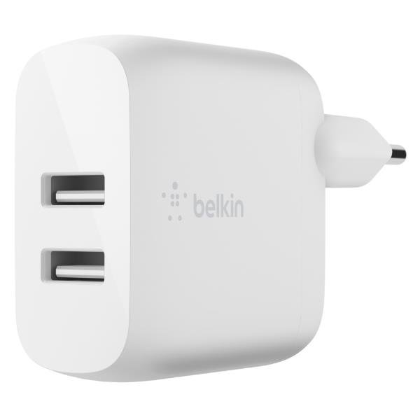 DUAL USB-A CHARGER 12W X2 WHT DUAL USB-A CHARGER 12W X2 WHT
