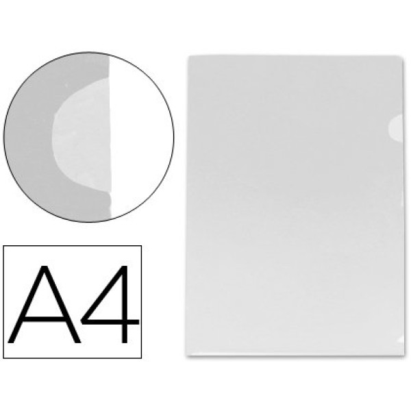 Carpeta dossier LIDERPAPEL A4 uñero 20 hojas incolora Carpeta dossier LIDERPAPEL A4 uñero 20 hojas incolora