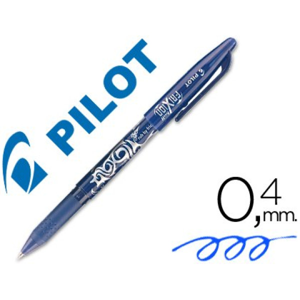 Rotulador roller ball pen PILOT Frixion azul tinta GEL borrable. Punta 0,7mm. Trazo 0,4mm. Rotulador roller ball pen PILOT Frixion azul tinta GEL borrable. Punta 0,7mm. Trazo 0,4mm.