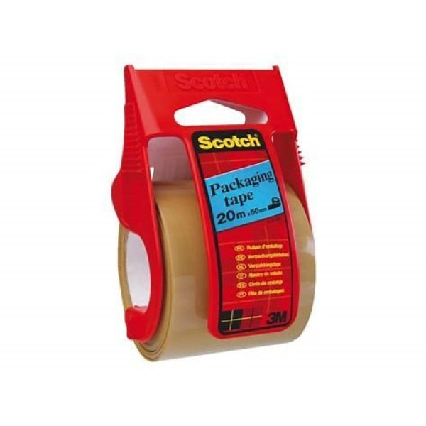 Cinta SCOTCH embalaje marrón con núcleo estrecho** (50 x 20m) + dispensador Cinta SCOTCH embalaje marrón con núcleo estrecho** (50 x 20m) + dispensador