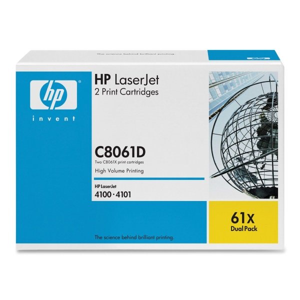 (2) Toner HP #61X Lj 4100 Alto rendimiento 2x10000p. (doble-pack) (2) Toner HP #61X Lj 4100 Alto rendimiento 2x10000p. (doble-pack)