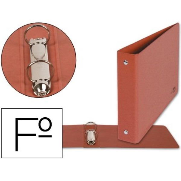 Carpeta 2 anillas LIDERPAPEL folio apaisado 25 mm Cuero marron Carpeta 2 anillas LIDERPAPEL folio apaisado 25 mm Cuero marron