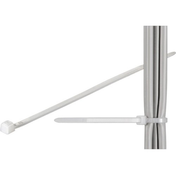 (100) Bridas MICROCONNECT 100mm x 2,5mm para exteriores, resistente hasta 8,1Kg, blanca (100) Bridas MICROCONNECT 100mm x 2,5mm para exteriores, resistente hasta 8,1Kg, blanca
