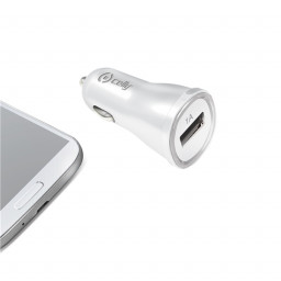 CARGADOR COCHE USB BLANCO 1A