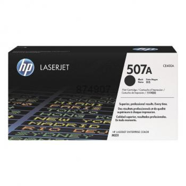 Toner HP #507A Lj Enterprise 500 M551 M570 negro 5.500p. Toner HP #507A Lj Enterprise 500 M551 M570 negro 5.500p.