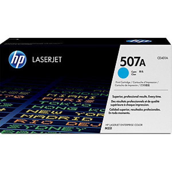 Toner HP #507A Lj Enterprise 500 M551 M570 cian 6.000p. Toner HP #507A Lj Enterprise 500 M551 M570 cian 6.000p.