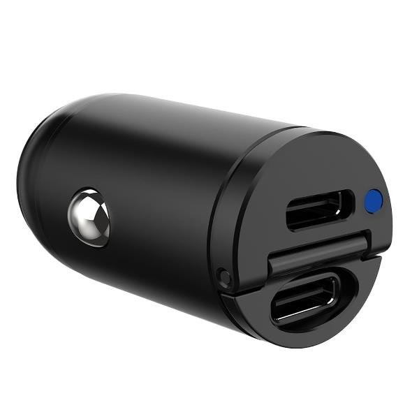 MINI CAR CHARGER 30W 2 USB-C PORT MINI CAR CHARGER 30W 2 USB-C PORT