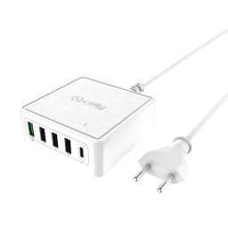 CARGADOR RED 4USB+1USB TYPE C WH