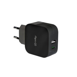 CARGADOR RED 2 USB-USB C NEGRO
