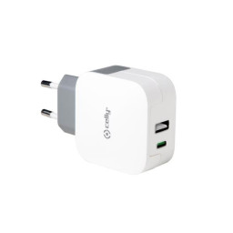 CARGADOR RED 2 USB-USB C BLANCO