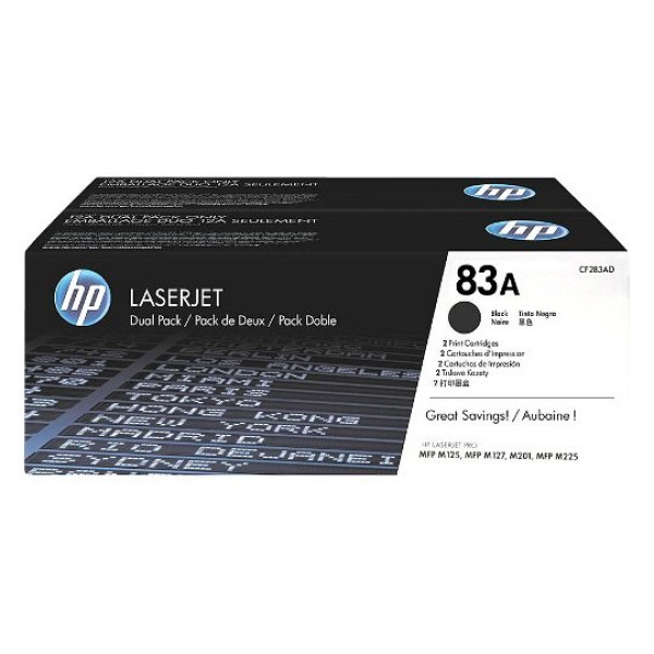 HP83A NEGRO PACK2 LASERJET TONER HP83A NEGRO PACK2 LASERJET TONER