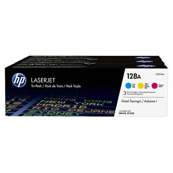 TONER TRICOLOR ( C Y M) 128A PACK 3 TONER TRICOLOR ( C Y M) 128A PACK 3