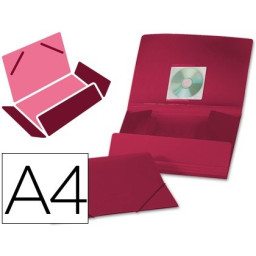 Carpeta gomas LIDERPAPEL A4 solapas  roja