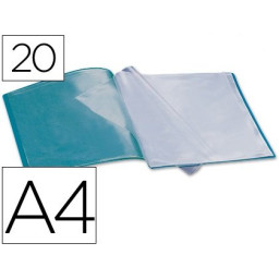 Carpeta fundas LIDERPAPEL DIN A4 Verde Escaparate 2 hojas