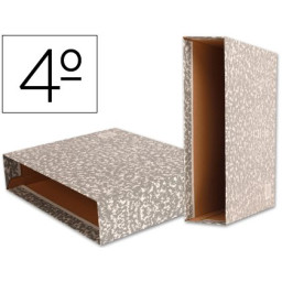 Caja archivador de palanca carton LIDERPAPEL cuart