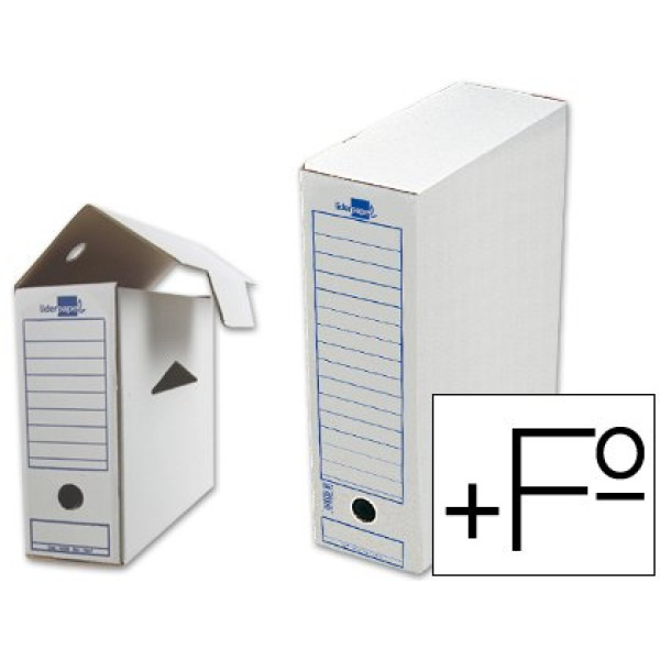 Caja archivo definitivo LIDERPAPEL 105 folio prolongado Caja archivo definitivo LIDERPAPEL 105 folio prolongado