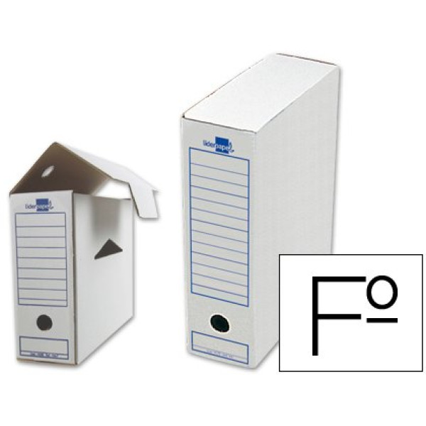 Caja Archivo definitivo LIDERPAPEL 104 Folio 365x251x100 mm Caja Archivo definitivo LIDERPAPEL 104 Folio 365x251x100 mm