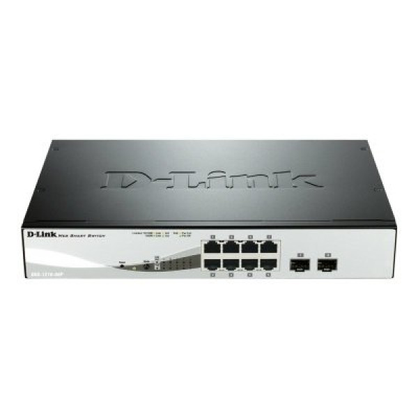 Switch D-LINK WebSmart 8-puertos PoE y 2p.SFP 10/100/1000Mbps gestionable Switch D-LINK WebSmart 8-puertos PoE y 2p.SFP 10/100/1000Mbps gestionable