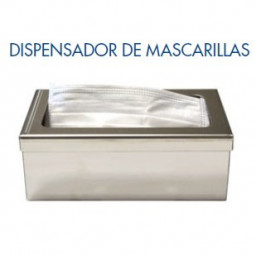 Dispensador de mascarillas para estación DM-8920 acero inoxidable 19x11x7cm