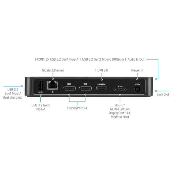 Docking station TARGUS universal USB-C 4K simple con Power Delivery de 85W, para 2 monit.HDMI Docking station TARGUS universal USB-C 4K simple con Power Delivery de 85W, para 2 monit.HDMI