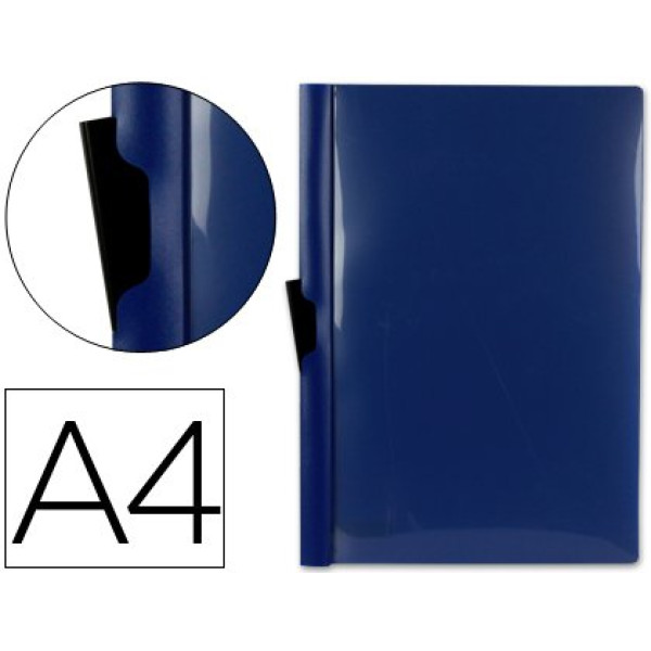 Carpeta LIDERPAPEL dossier pinza lateral DIN-A4 polipropileno azul, para 30h pinza deslizante Carpeta LIDERPAPEL dossier pinza lateral DIN-A4 polipropileno azul, para 30h pinza deslizante