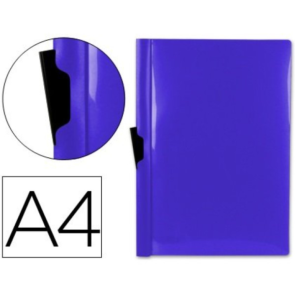 Carpeta LIDERPAPEL dossier pinza lateral DIN-A4 polipropileno azul, para 60h pinza deslizante Carpeta LIDERPAPEL dossier pinza lateral DIN-A4 polipropileno azul, para 60h pinza deslizante