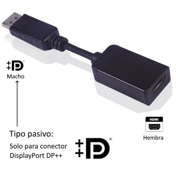 Adaptador MICROCONNECT Displayport M -HDMI Hembra soporta 1920x1080 2K 4K, latiguillo 5cm, pasivo Adaptador MICROCONNECT Displayport M -HDMI Hembra soporta 1920x1080 2K 4K, latiguillo 5cm, pasivo