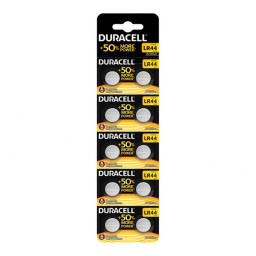 (10) Pila DURACELL alcalina botón LR44 AG13 1.5v Blister - Canon incluido