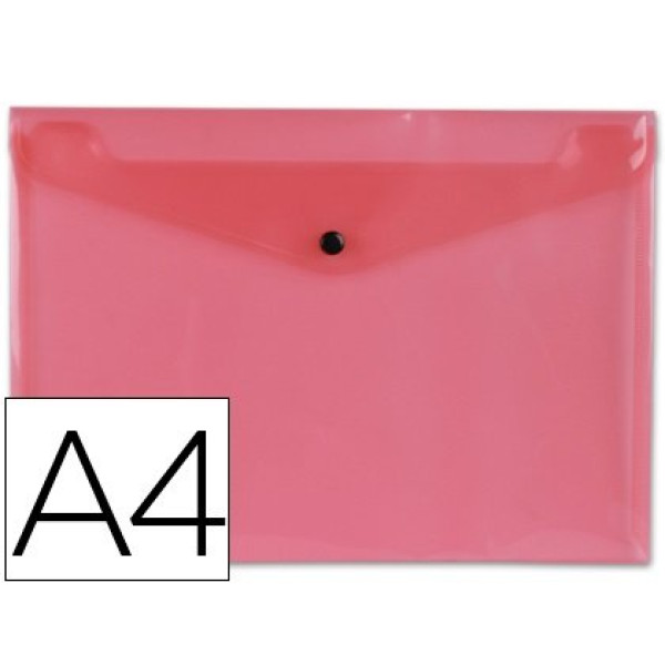 Carpeta dossier LIDERPAPEL DIN A4 roja transpar. tipo broche, plástico polipropileno, para 50 hojas Carpeta dossier LIDERPAPEL DIN A4 roja transpar. tipo broche, plástico polipropileno, para 50 hojas