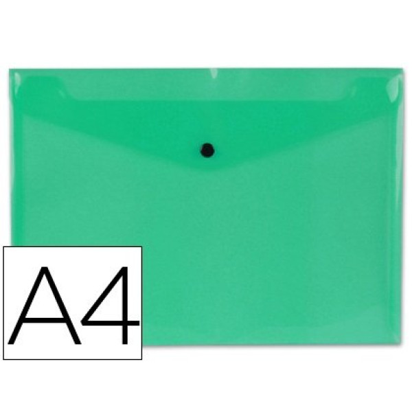 Carpeta dossier LIDERPAPEL DIN A4 verde transpar. tipo broche, plástico polipropileno, para 50 hojas Carpeta dossier LIDERPAPEL DIN A4 verde transpar. tipo broche, plástico polipropileno, para 50 hojas