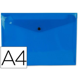 Carpeta dossier LIDERPAPEL DIN A4 azul osc.transp. tipo broche, plástico polipropileno, para 50 hojas