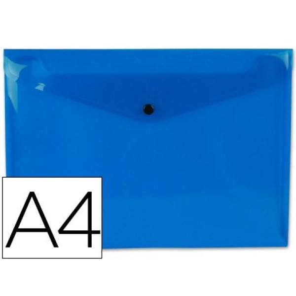 Carpeta dossier LIDERPAPEL DIN A4 azul osc.transp. tipo broche, plástico polipropileno, para 50 hojas Carpeta dossier LIDERPAPEL DIN A4 azul osc.transp. tipo broche, plástico polipropileno, para 50 hojas