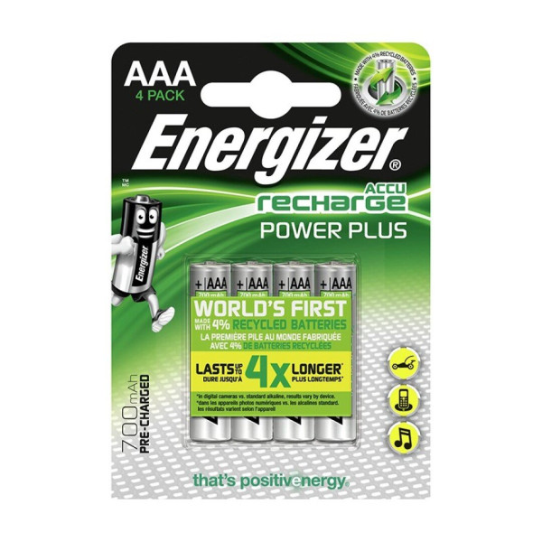 (4) Pilas ENERGIZER Recargable AAA - HR03 700mAh,