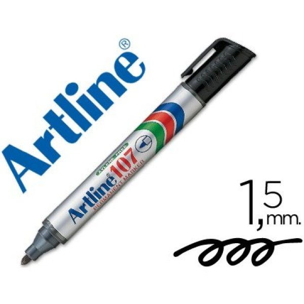 Rotulador ARTLINE 107 marcador permanente negro punta redonda 1.5mm Rotulador ARTLINE 107 marcador permanente negro punta redonda 1.5mm