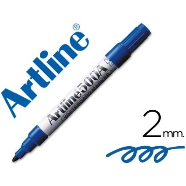 Rotulador ARTLINE pizarra blanca, Recargable azul 2mm., punta redonda, tinta antisecado, Rotulador ARTLINE pizarra blanca, Recargable azul 2mm., punta redonda, tinta antisecado,